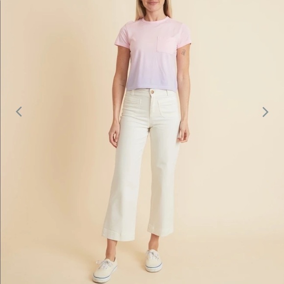 Marine Layer Pink ombre crop pocket tee small - Picture 4 of 7